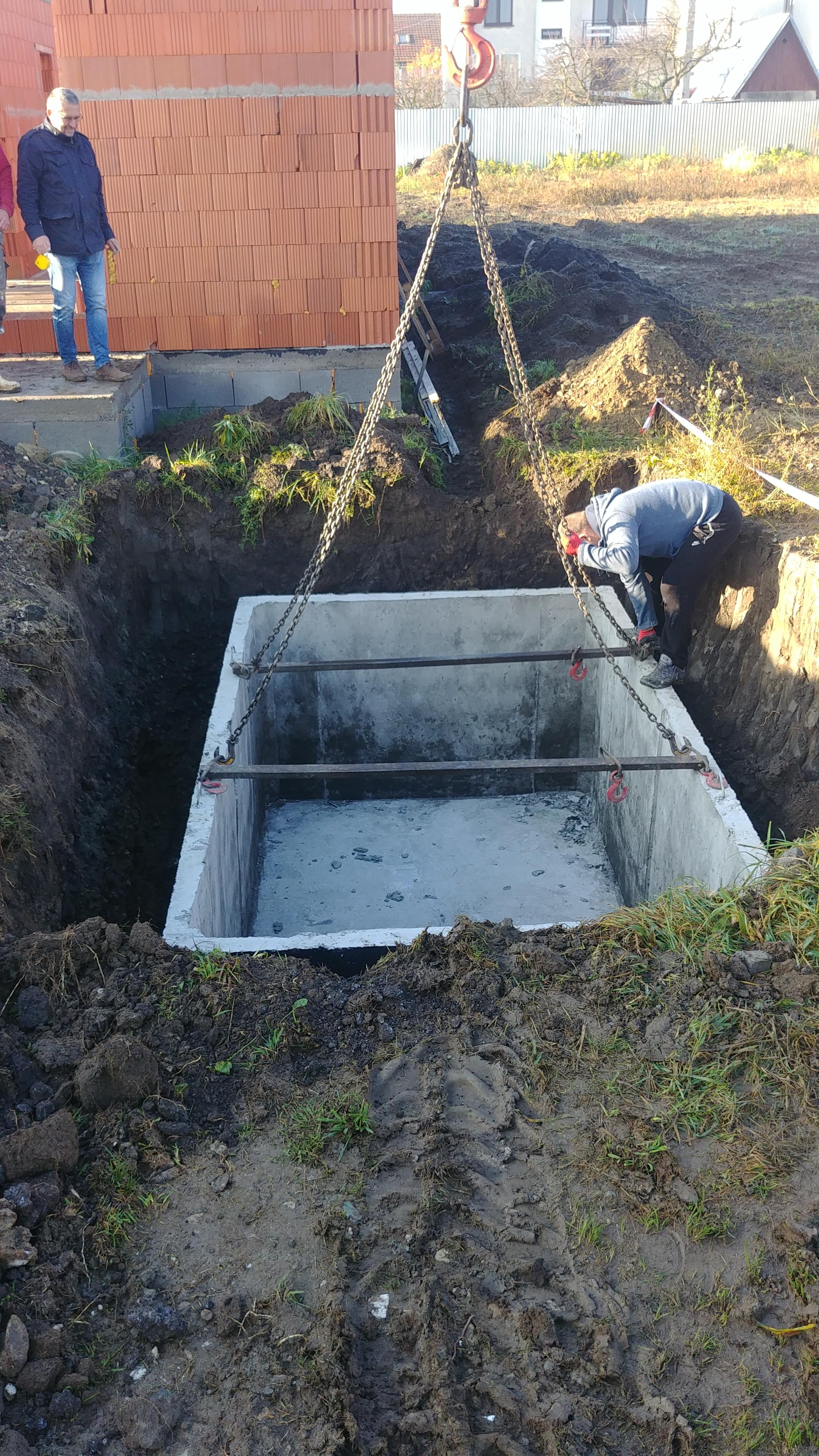 Zemné výkopové práce na stavenisku